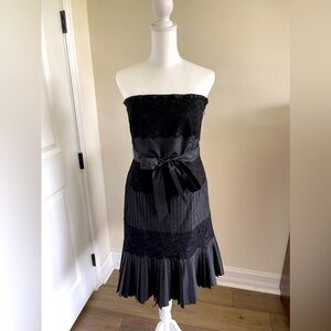 BANANA REPUBLIC Cocktail strapless dress, 4P, Black